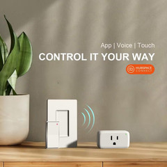 Smart Remote Rocker Switch with Bluetooth, No-Hub Required, Battery Powered, Whi