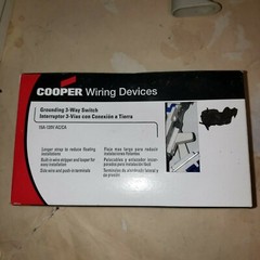 10 Cooper Wiring White Toggle Wall Light Switches 3-WAY 15A 120V 1303-7W