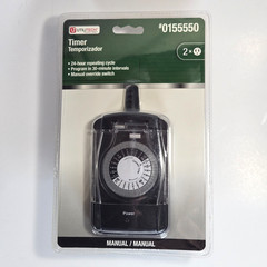 Utilitech Outdoor 24 Hour Heavy Duty Timer 2-Outlets #0155550 Sealed