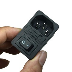 2pcs Large Current Inlet Male Power Socket with 15A Rocker Switch and Fuse, 1…