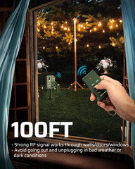 Outdoor Power Stake Timer Waterproof, 6 Grounded Outlets, 6FT Extension Cord, 10