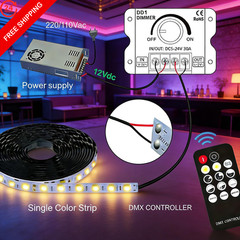 Sorfia 5V 12V 24V LED Dimmer Switch, 30A Switches for Single Color