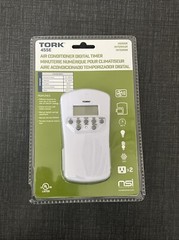 NSI TORK 455E Digital Plug-In Air Conditioner Timer Indoor 15-Amp 24-Hour 7-Day