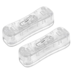 uxcell Inline Cord Switch AC 250V 2A SPST Feed-Through Rocker 2 Qty, Clear