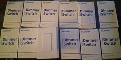 ELEGRP Dimmer Push Button Light Switch EDM2330 White 3-way 120V 60Hz 12 Pack