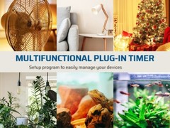 DEWENWILS 24 Hour Programmable Digital Timer Outlet, 2 Pack 3 Prong, 1/2 HP