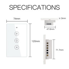 MOES Wifi RF Smart Light Dimmer Switch, Smart Life/Tuya APP Relay Status Backlig