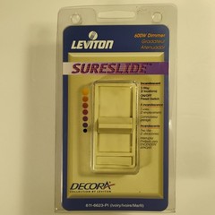 5 Leviton Ivory Decora Slide Dimmer Switches Preset 3-Way 6623-PI