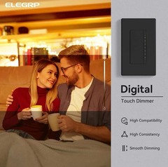 ELEGRP Dimmer Switch, Digital Dimmer Light Switch for LED Lights 150W, INC/HAL 4