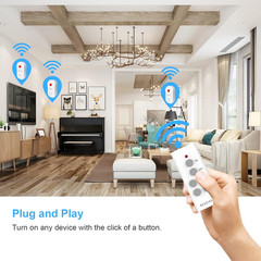 Upgraded Remote Controlled Outlet (1 Pack with 1 Remote),Expandable Remote Light