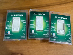 Lot of 3 LUTRON CTCL-153PDH-LA LED 1-POLE 3-WAY DIMMER SWITCH Light Almond