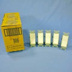 Leviton 5603-2A Almond 3-Way Decora 15A Rocker Wall Light Switches 120/277V 5pcs