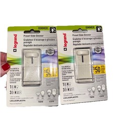 Legrand Preset Slide Dimmer Switch / Light Almond / LSCL543PLACCV4 / LED + CFL
