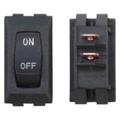 Diamond Group Single SPST On/Off Rectangular Labled Black Multi Purpose Switch