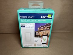 Leviton Decora Smart Z-Wave Enabled Light Switch, 8 AMP, White (DZ15S)