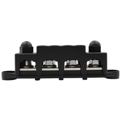 4 GANG M10 Power Distribution Block Bus Bar Terminal Post Stud 12v Black Red Set