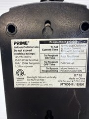 Prime TNO24111 2-Outlet Pigtail w/ 24 Hour Electro Mechanical Timer Heavy Duty
