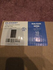 10 Pack ELEGRP 3 Way Switches With Wall Plates