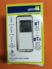 Leviton Vizia+ for Decora 24 Hour Programmable Timer Wall Switch VPT24-1PZ