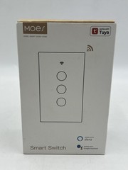 MOES WiFi RF Smart Dimmer Light Switch Wall Touch Glass Panel Alexa Google APP
