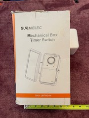 Suraielec 120V AC Weather Proof Mechanical Box Timer Switch w/Override