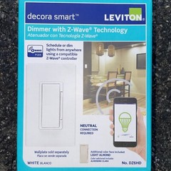 Leviton Decora Smart Dimmer Z Wave Technology White or Light Almond DZ6HD 1RZ
