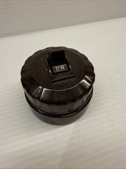 Vintage Brown Bakelite & Porcelain Round Dome Toggle Light Switch – Marked F
