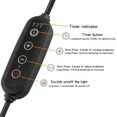 Lamp Dimmer Switch with Cord, Plug-in Dimmer 110-120V Indoor Timer Power Cabl…