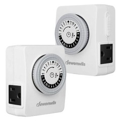 DEWENWILS Indoor Mechanical Outlet Timer Electrical Outlets Light Timer for Lamp