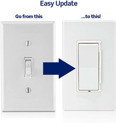 Decora Lever Edge Rocker Slide Dimmer Switch Led/Incandescent Bulbs 150 Watt