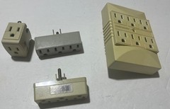Lot Of ELECTRICAL PLUGS & ADAPTERS Power Sentry Temp Power Tap Leviton As Shown