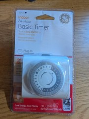 GE Indoor Basic Timer 24 Hour Plug In Programmable Dial White #15431