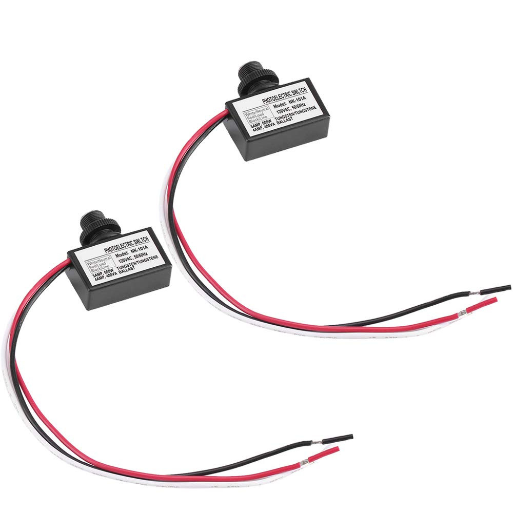 2 Pack Light Control Sensor Button Switch,2 Pack Photoelectric Switch,120V AC O