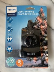 PHILIPS MECHANICAL OUTDOOR PHOTOCELL OUTLET TIMER DUSK to DAWN or 2 to 8 HOURS