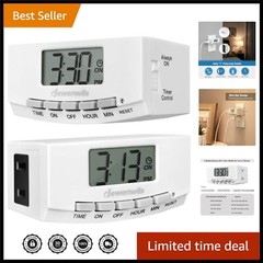 Compact 24-Hour Timer with Backup Battery – Ideal for Home Automation & Security