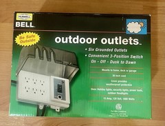 Bell Outdoor Outlets Six 6 Grounded Outlets Dusk Dawn Switch Cover
