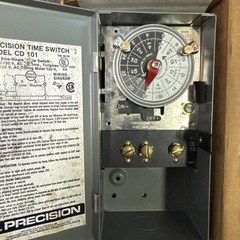 Precision CD101 Timer 24 Hour /30 Amp. Time Switch Single Pole Single Throw