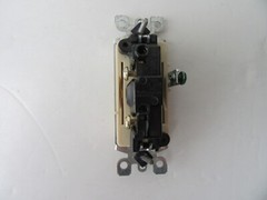 Leviton Decora 15 Amp 120-Volt Single Pole Grounding Quiet Ivory Rocker Switch