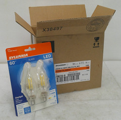 Lot of 5 (10 total bulbs): 2 Pack Sylvania B10 60W LED Bulbs