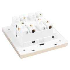 Gold Glass Panel for toggle Light Switch with LED Indicator for Home Use