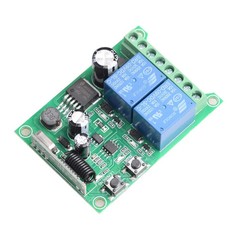 2 Channel Wireless Remote Control Switch, DC 12V-48V, 433Mhz for Electric Doors