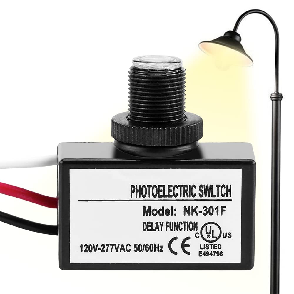 Watris Veiyi Photoelectric Switch, Photocell Light Switch Sensor black