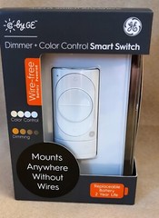 GE CYNC Dimmer + Color Control Smart Switch/Keypad – Wire-Free Battery Powered