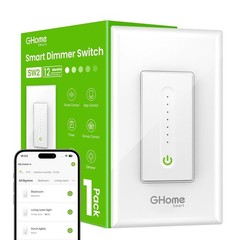 GHome Smart Dimmer Switch Single Pole 2.4GHz Wi-Fi Light Switch Compatible with