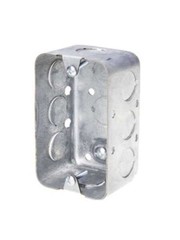 Ortech Box-1110 Single Gang Steel Utility Box With Knockouts For Surface Mount