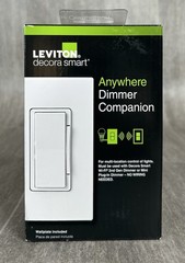 LEVITON DECORA SMART ANYWHERE DIMMER COMPANION NO WIRING NEEDED R02-DAWDC-1RW
