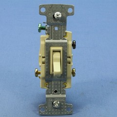 Hubbell RS315I Ivory Framed Toggle Wall Light Switch 3-Way Residential 15A Bulk