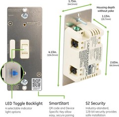 Enbrighten Almond Z-Wave Plus Smart Light Switch with 1 Pack,
