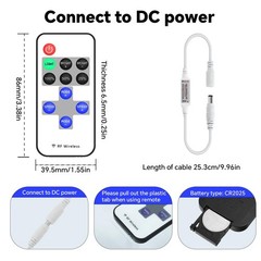 11key RF Mini Wireless Remote Controller DC5-24V for 3528 5050, RF Dimmer for…