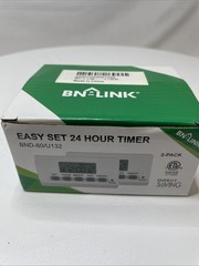BN-LINK Indoor Digital Timer Outlet,24 Hour 2-Prong,2-Pack, 2 Prong